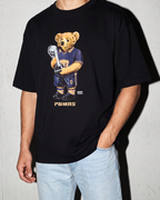 Universidad Bear playera negra con modelo - Nostalgia Lab
