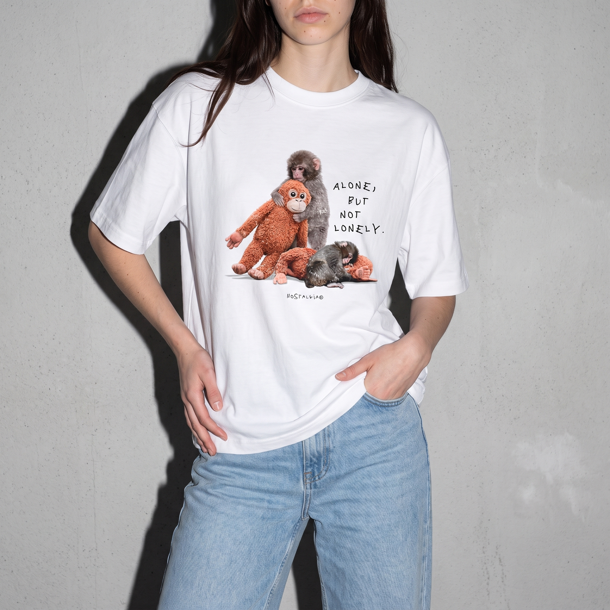 Punch playera blanca con modelo - Nostalgia Lab