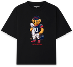 Houston Bear T-Shirt negra - Nostalgia Lab