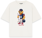 Houston Bear T-Shirt blanca - Nostalgia Lab
