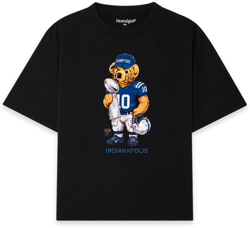 Indianapolis Bear T-Shirt negra - Nostalgia Lab