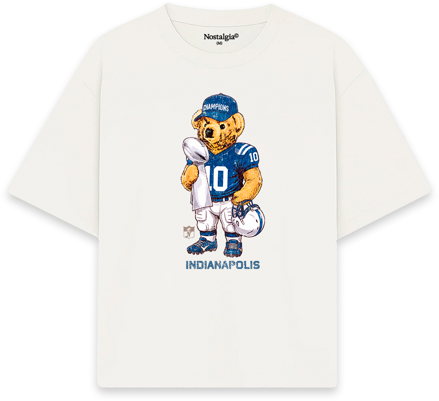 Indianapolis Bear T-Shirt blanca - Nostalgia Lab