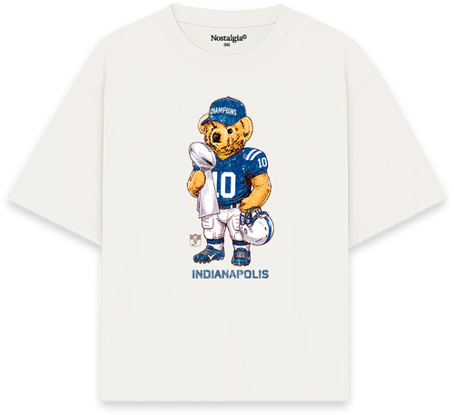 Indianapolis Bear T-Shirt blanca - Nostalgia Lab