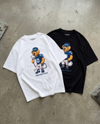 Indianapolis Bear playeras negra y blanca flat lay - Nostalgia Lab
