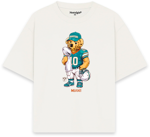Miami Bear T-Shirt blanca - Nostalgia Lab