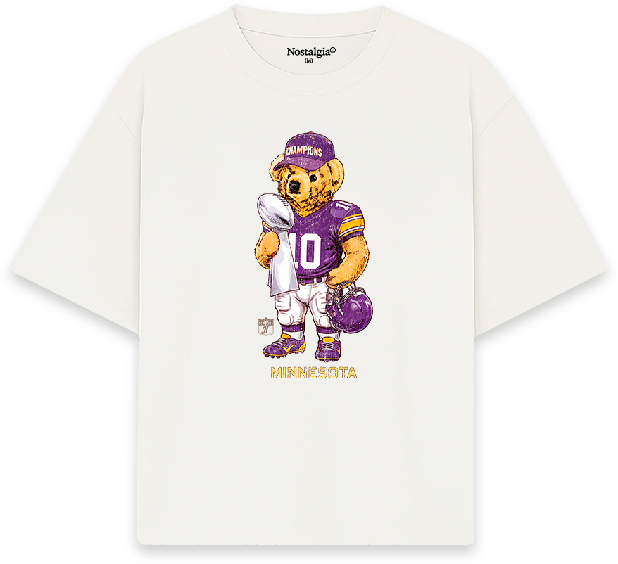 Minnesota Bear T-Shirt blanca - Nostalgia Lab