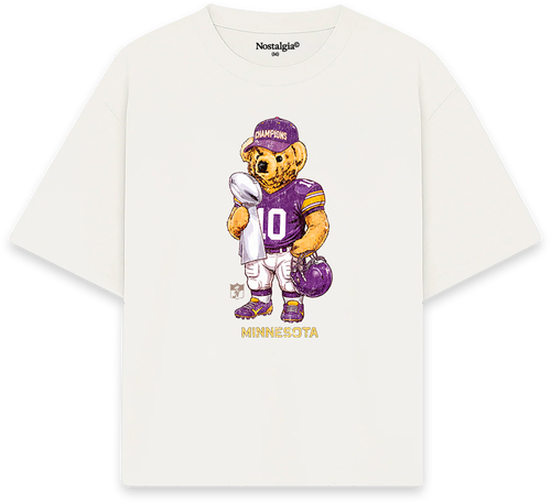 Minnesota Bear T-Shirt blanca - Nostalgia Lab