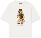 New Orleans Bear T-Shirt blanca - Nostalgia Lab