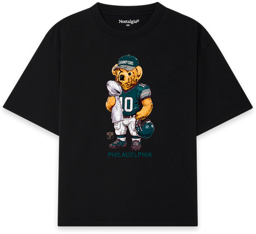Philadelphia Bear T-Shirt negra - Nostalgia Lab