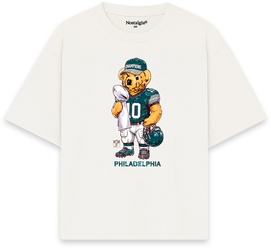 Philadelphia Bear T-Shirt blanca - Nostalgia Lab