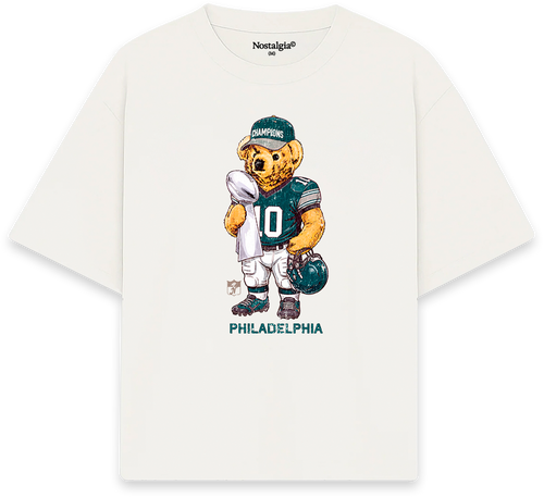 Philadelphia Bear T-Shirt blanca - Nostalgia Lab