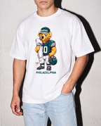Philadelphia Bear playera blanca con modelo - Nostalgia Lab