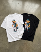 Philadelphia Bear playeras negra y blanca flat lay - Nostalgia Lab