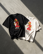 KC Heartland Bear playeras negra y blanca flat lay - Nostalgia Lab