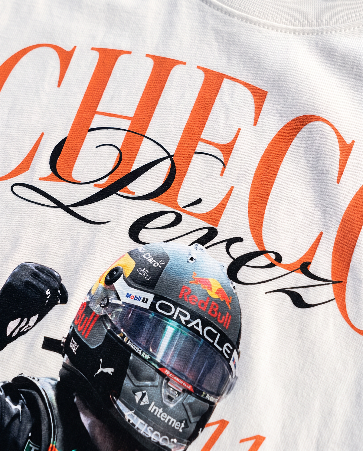 Checo detalle del estampado DTG en algodón - Nostalgia Lab